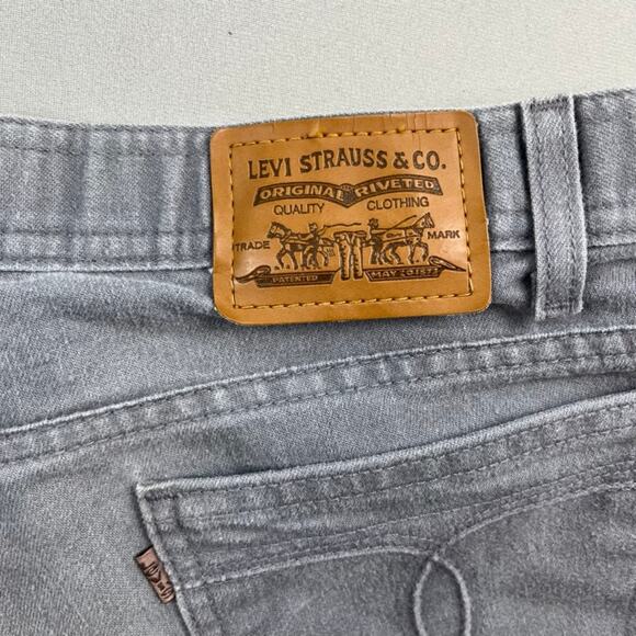 Vintage Levis Skosh Jeans Mens 36 Gray Denim Straight Leg Light Charcoal Wash - Picture 3 of 14
